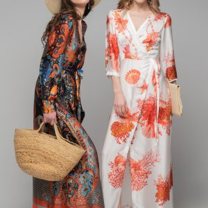 Two women in colorful kimonos