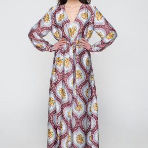 Woman in maxi kimono