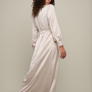 Woman is maxi summer dress