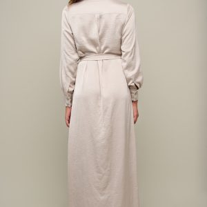 Woman is maxi summer dress