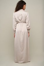 Woman is maxi summer dress