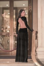 Sparkle Black Maxi Velvet Dress - Image 3