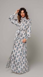 Blue porcelain dress