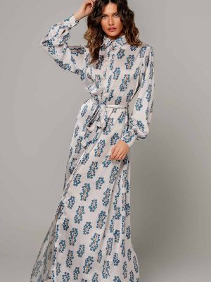 Blue porcelain dress